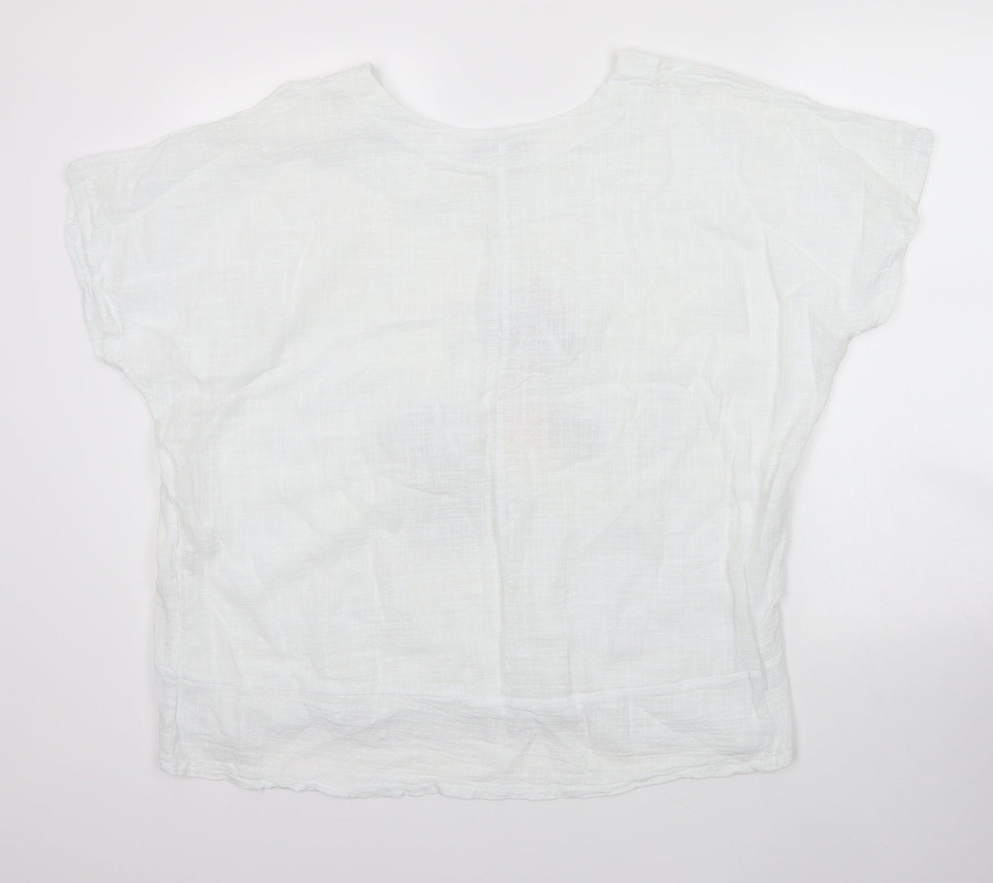 Womens UK Size M New Collection White Basic Blouse