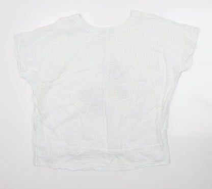 Womens UK Size M New Collection White Basic Blouse