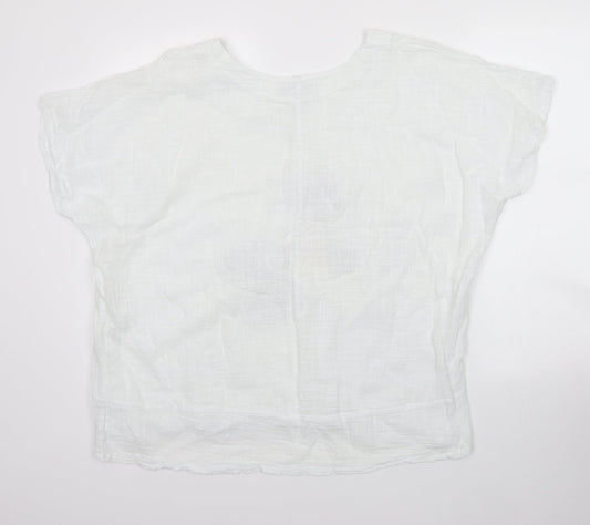 Womens UK Size M New Collection White Basic Blouse