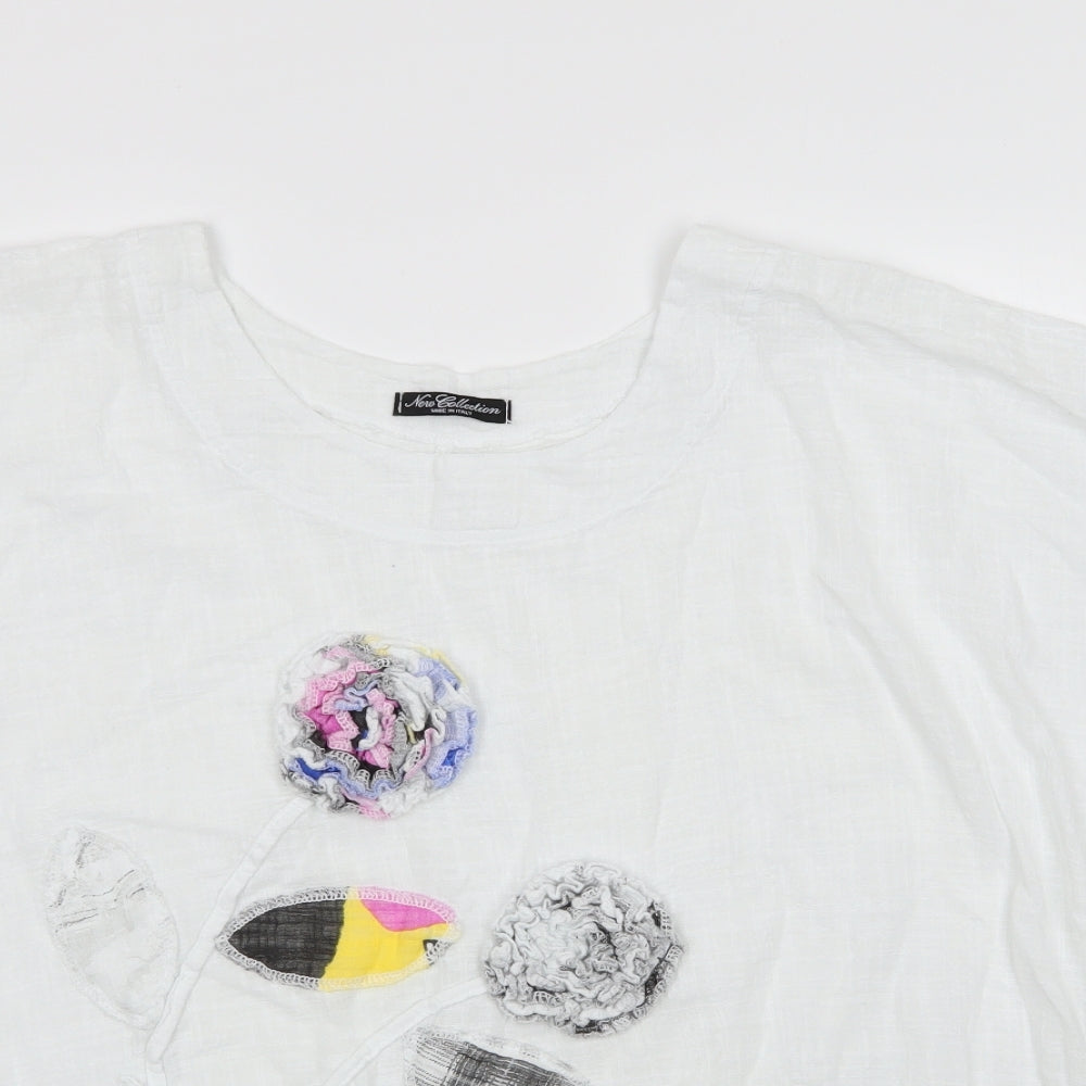 Womens UK Size M New Collection White Basic Blouse