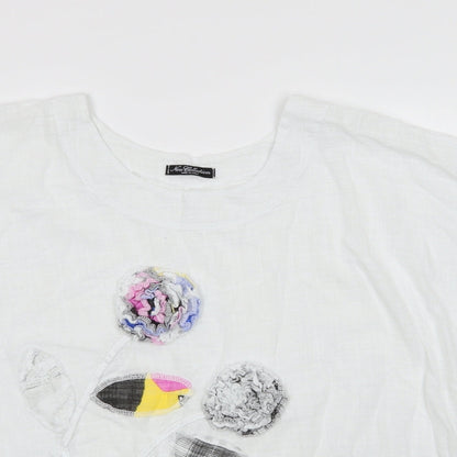 Womens UK Size M New Collection White Basic Blouse