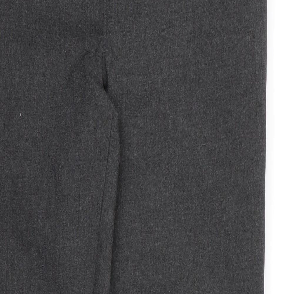 M&S Girls Grey  Viscose Carpenter Trousers Size 11 Years L26 in Regular Zip