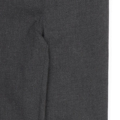 M&S Girls Grey  Viscose Carpenter Trousers Size 11 Years L26 in Regular Zip