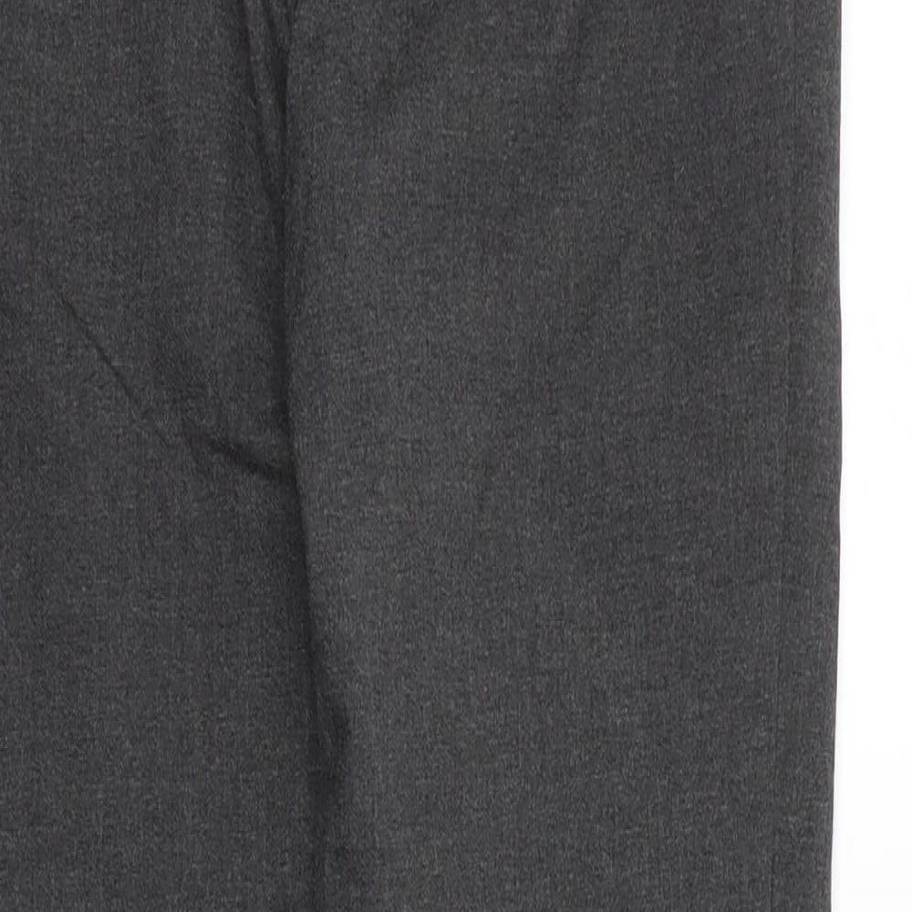 M&S Girls Grey  Viscose Carpenter Trousers Size 11 Years L26 in Regular Zip