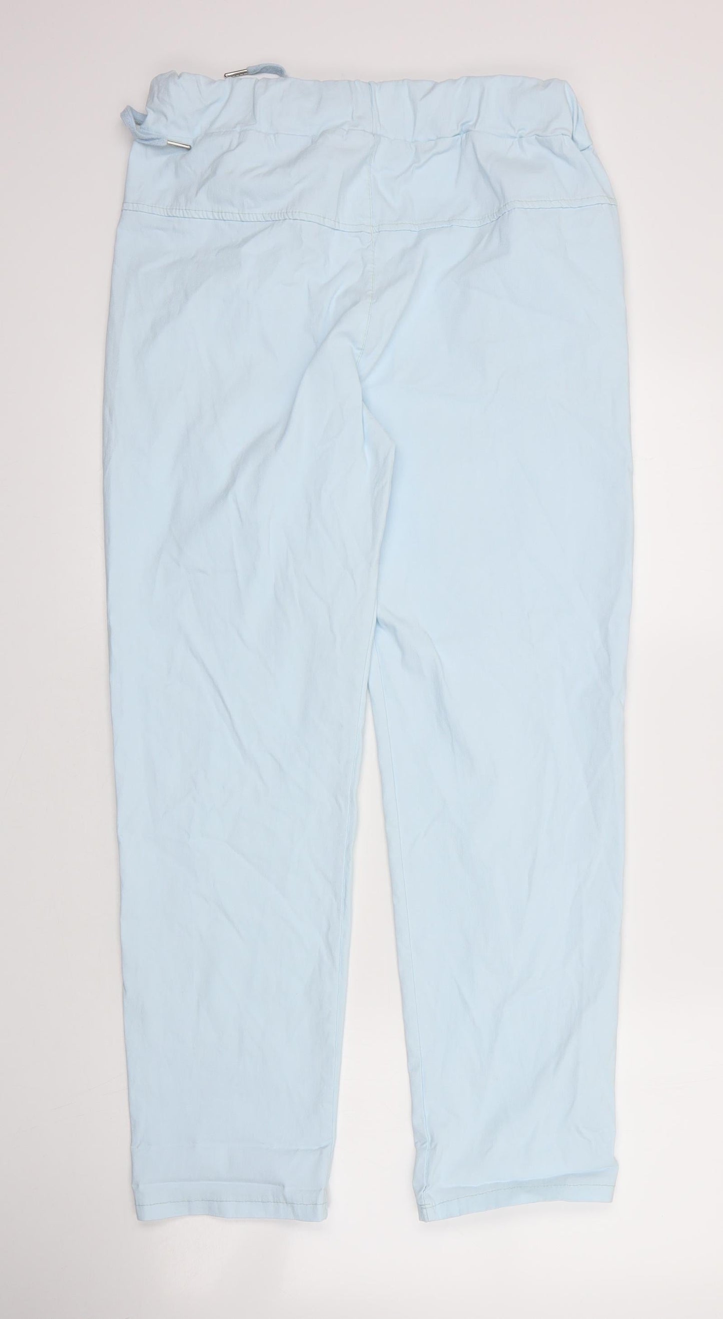 Womens UK Size 3XL Preworn Regular Fit Carrot Blue Trousers