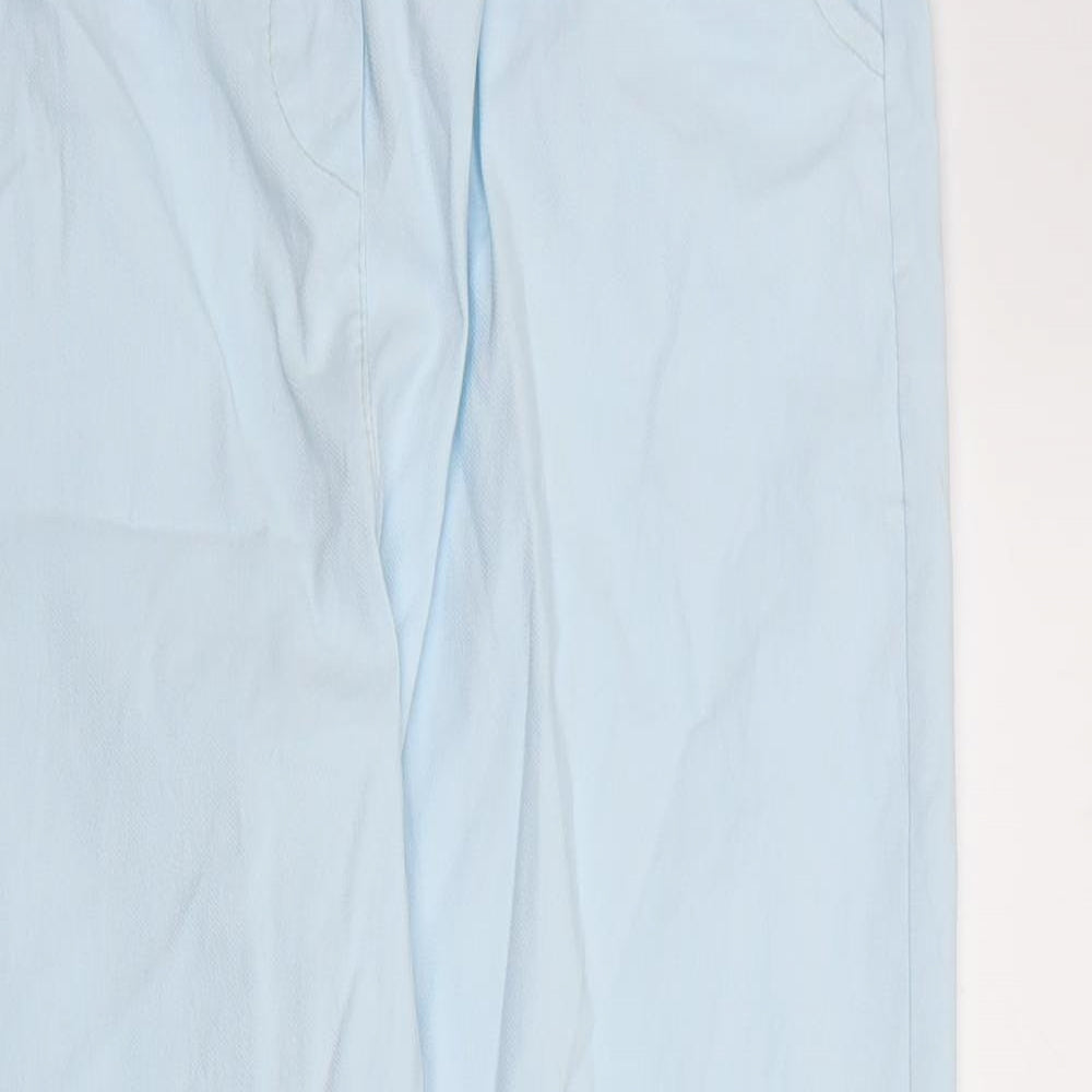 Womens UK Size 3XL Preworn Regular Fit Carrot Blue Trousers