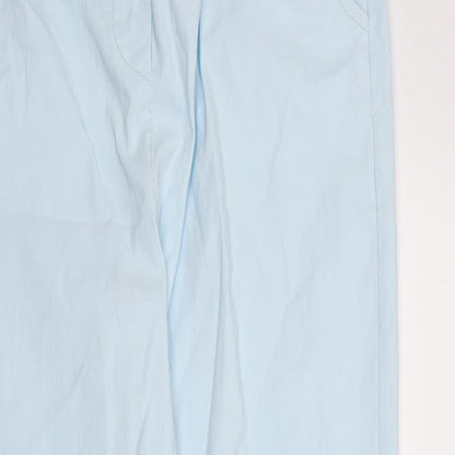 Womens UK Size 3XL Preworn Regular Fit Carrot Blue Trousers