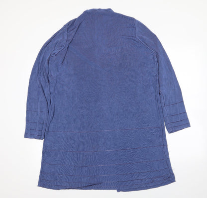 Preworn Womens Blue V-Neck  Viscose Cardigan Jumper Size XL