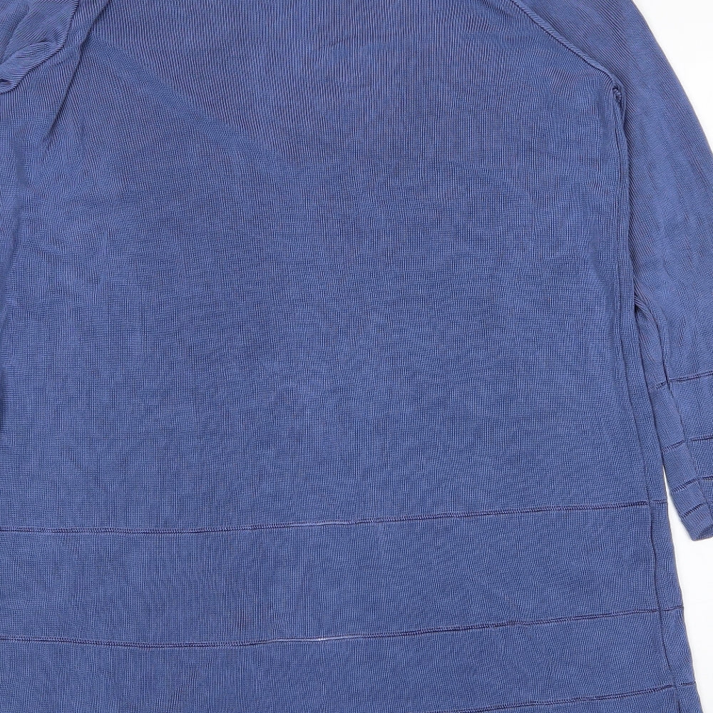 Preworn Womens Blue V-Neck  Viscose Cardigan Jumper Size XL