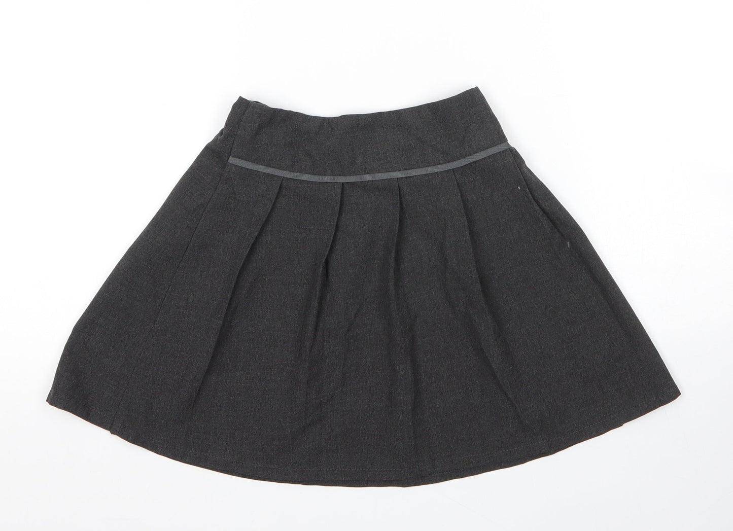 TU Girls Grey  Viscose Pleated Skirt Size 5 Years  Regular