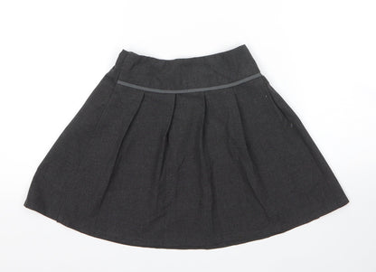 TU Girls Grey  Viscose Pleated Skirt Size 5 Years  Regular