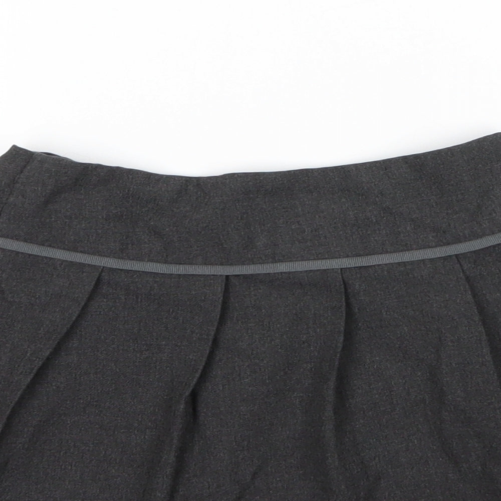 TU Girls Grey  Viscose Pleated Skirt Size 5 Years  Regular