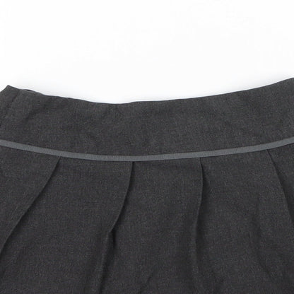 TU Girls Grey  Viscose Pleated Skirt Size 5 Years  Regular