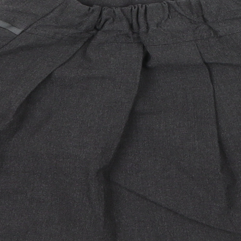 TU Girls Grey  Viscose Pleated Skirt Size 5 Years  Regular