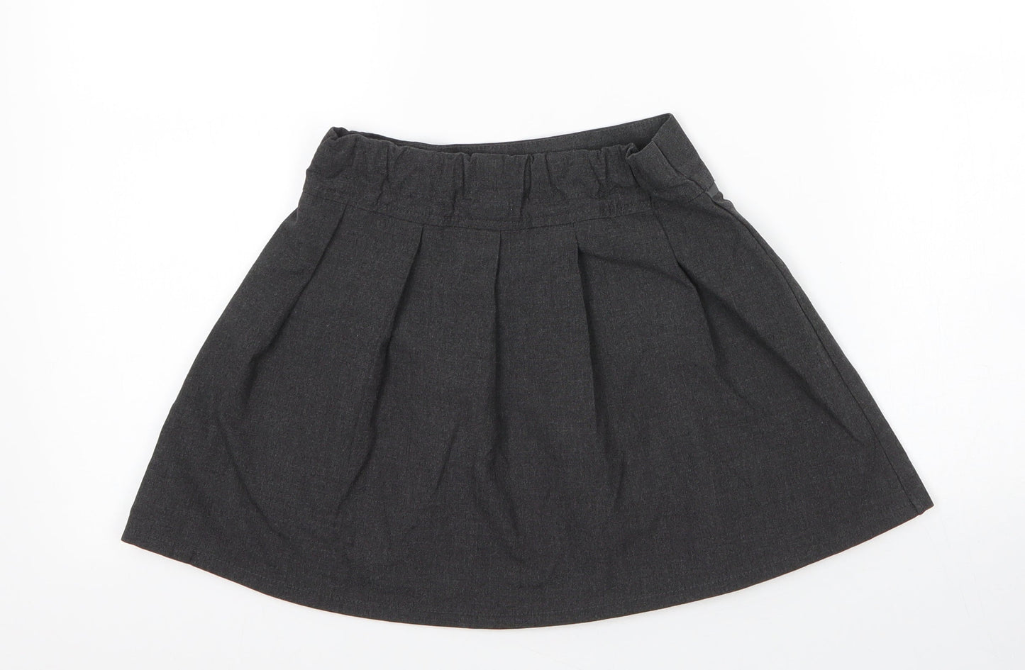 TU Girls Grey  Viscose Pleated Skirt Size 5 Years  Regular Zip