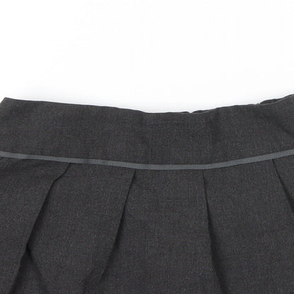 TU Girls Grey  Viscose Pleated Skirt Size 5 Years  Regular Zip