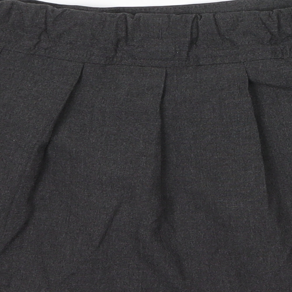 TU Girls Grey  Viscose Pleated Skirt Size 5 Years  Regular Zip