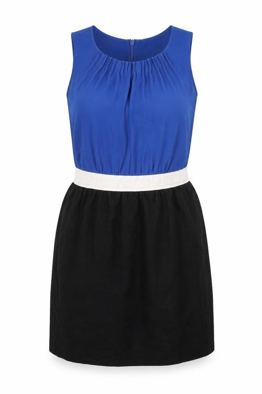 NEXT Womens Blue  Cotton A-Line  Size 12  Round Neck Zip