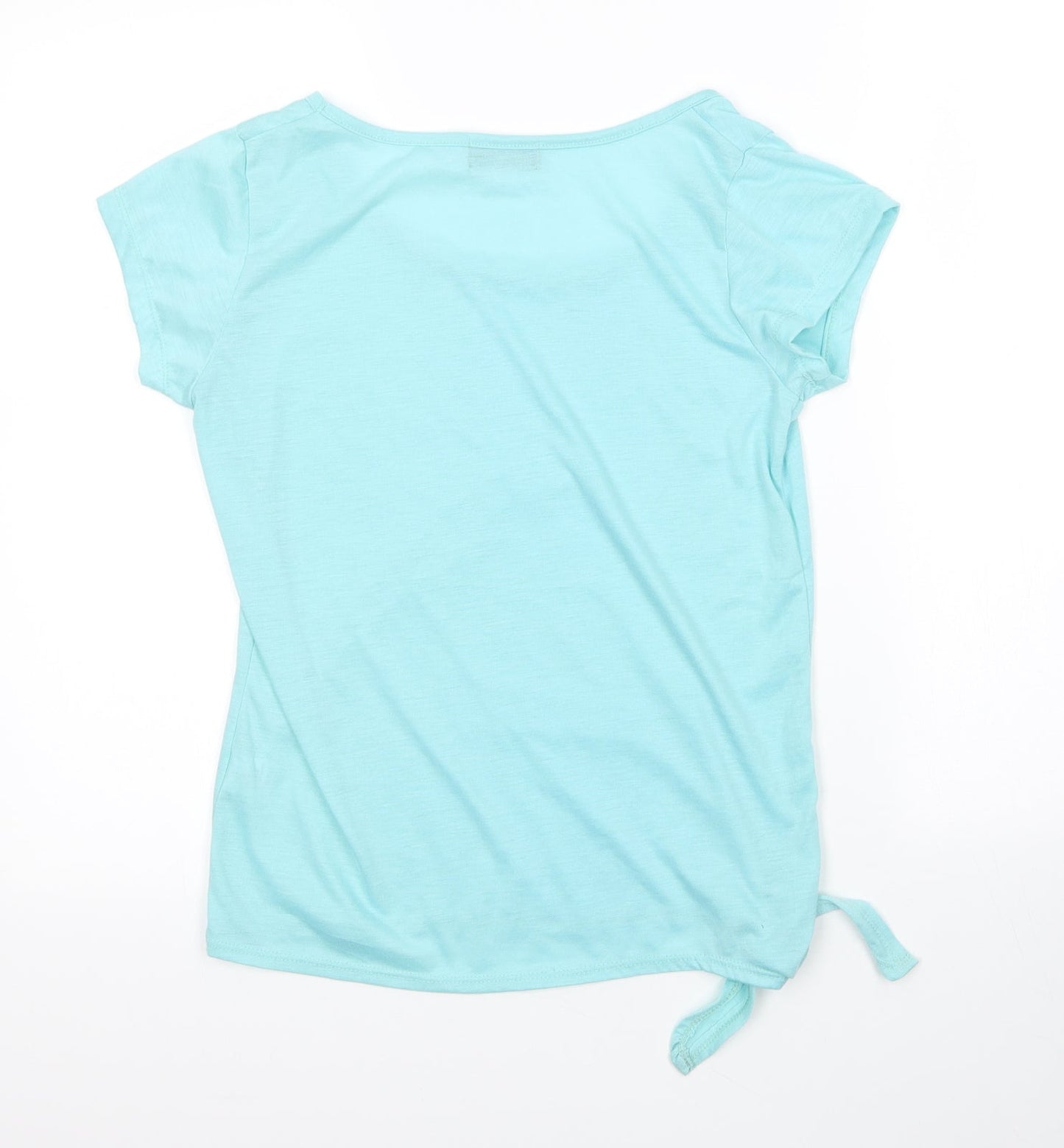 Originals Womens Blue  Viscose Basic T-Shirt Size 10 Round Neck