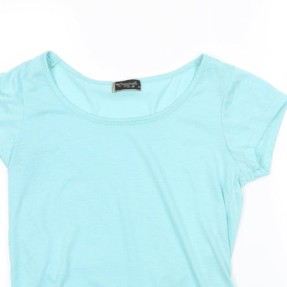 Originals Womens Blue  Viscose Basic T-Shirt Size 10 Round Neck