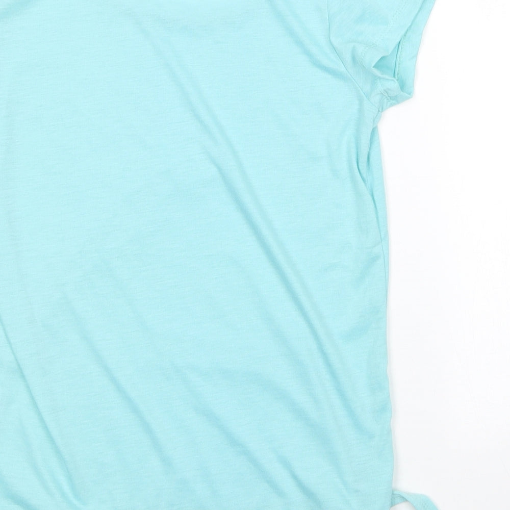 Originals Womens Blue  Viscose Basic T-Shirt Size 10 Round Neck