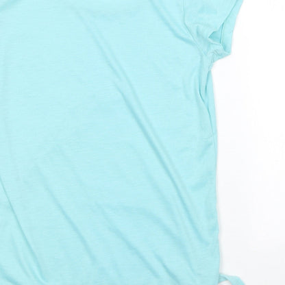 Originals Womens Blue  Viscose Basic T-Shirt Size 10 Round Neck