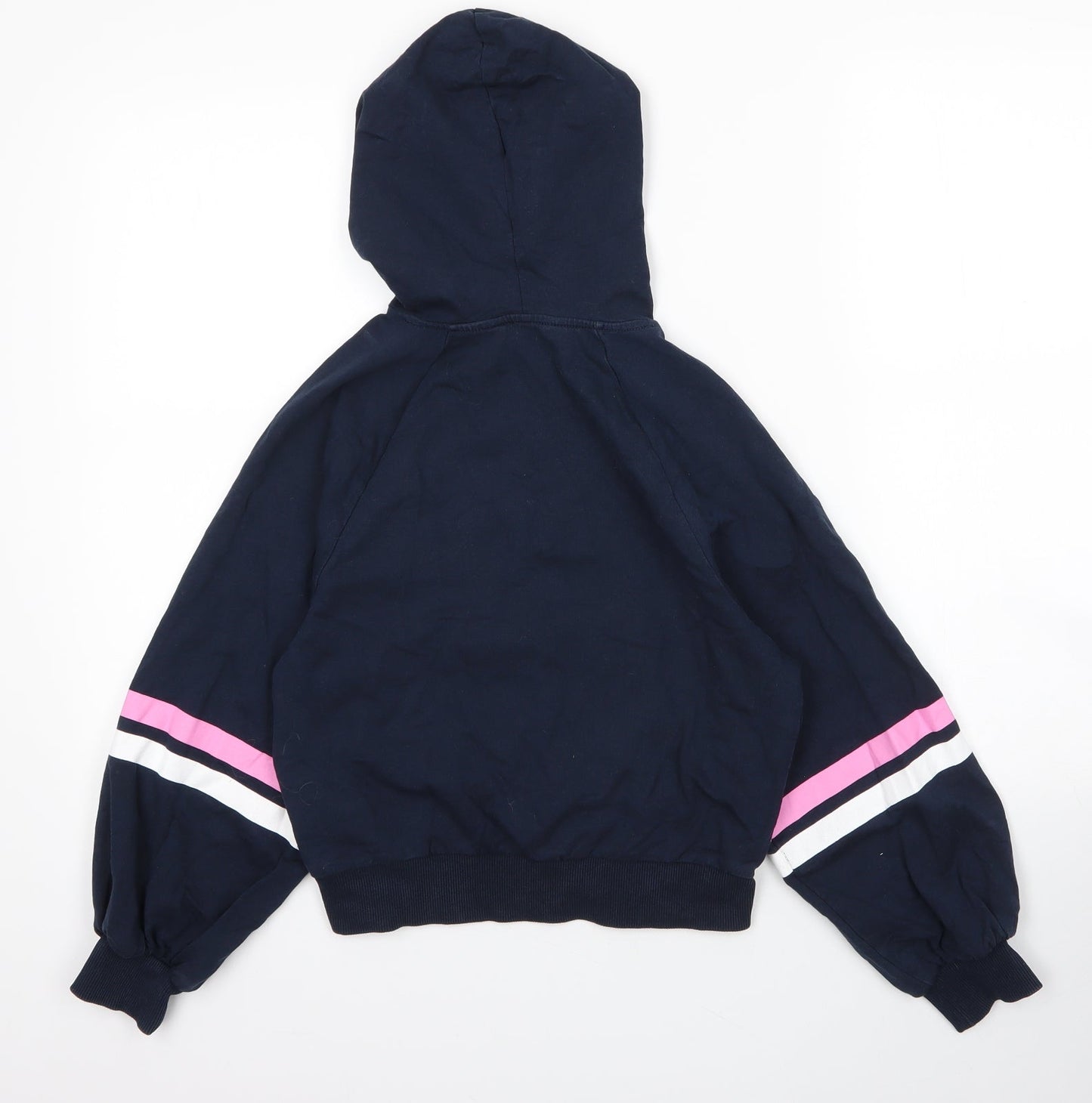 H&M Girls Blue  Cotton Pullover Hoodie Size 9 Years