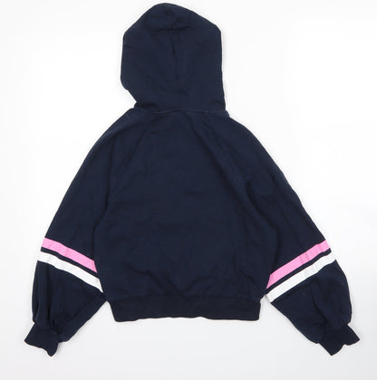 H&M Girls Blue  Cotton Pullover Hoodie Size 9 Years
