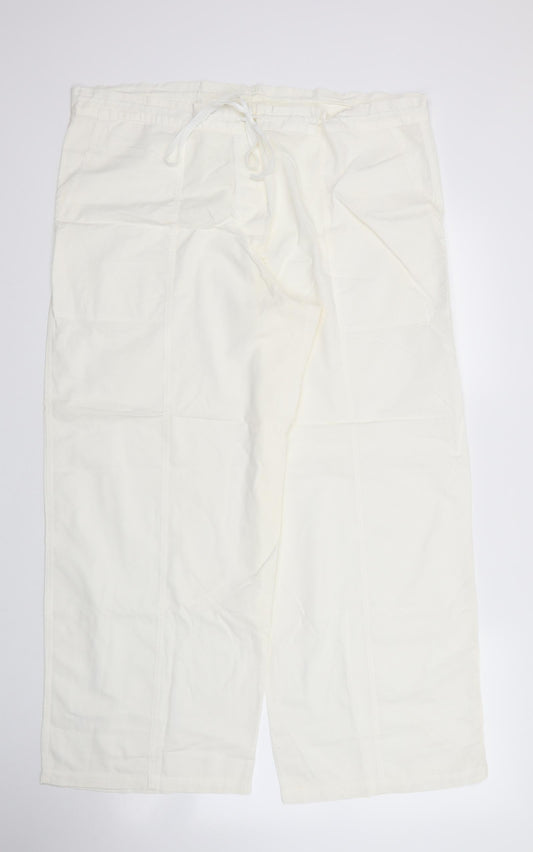 Womens UK Size 16 M&S Regular Fit  Ivory Trousers