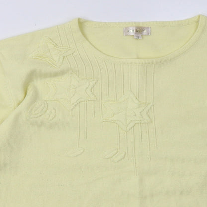 ann marie Womens Yellow  Acrylic Pullover Sweatshirt Size XL  Pullover