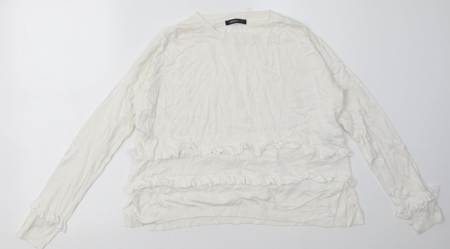 Womens UK Size 12 Marks and Spencer White Pullover Sweatshirt