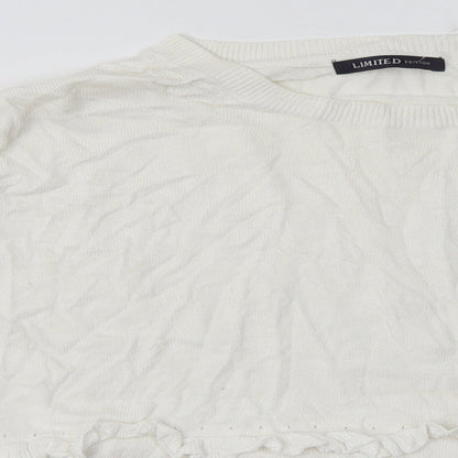 Womens UK Size 12 Marks and Spencer White Pullover Sweatshirt
