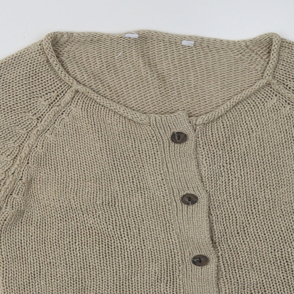 Womens UK Size S Preworn Brown Cardigan Jumper