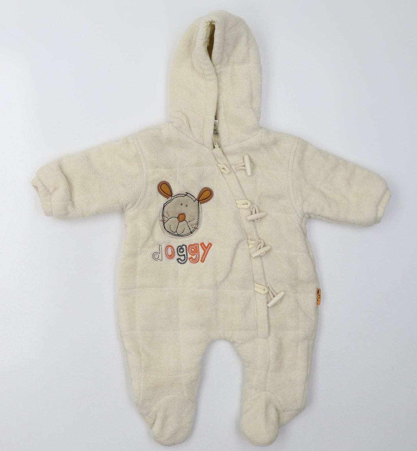 nox Baby White   Overcoat Poncho Size 3-6 Months   Zip - doggy