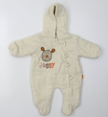 nox Baby White   Overcoat Poncho Size 3-6 Months   Zip - doggy