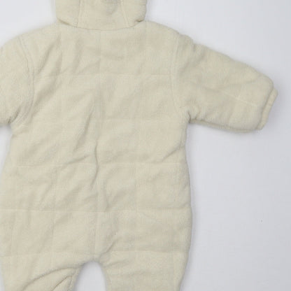 nox Baby White   Overcoat Poncho Size 3-6 Months   Zip - doggy