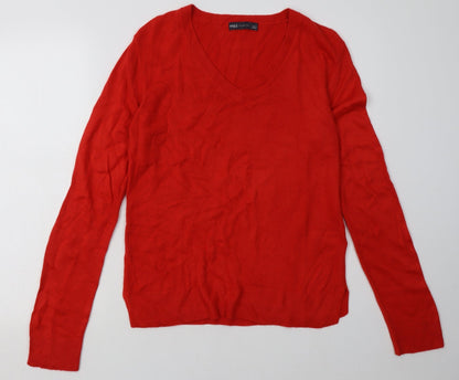 Womens UK Size 12 Marks and Spencer Red Pullover Sweatshirt
