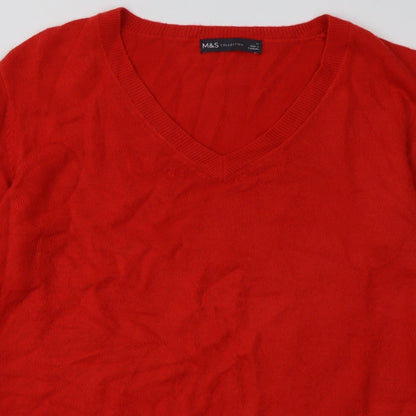 Womens UK Size 12 Marks and Spencer Red Pullover Sweatshirt