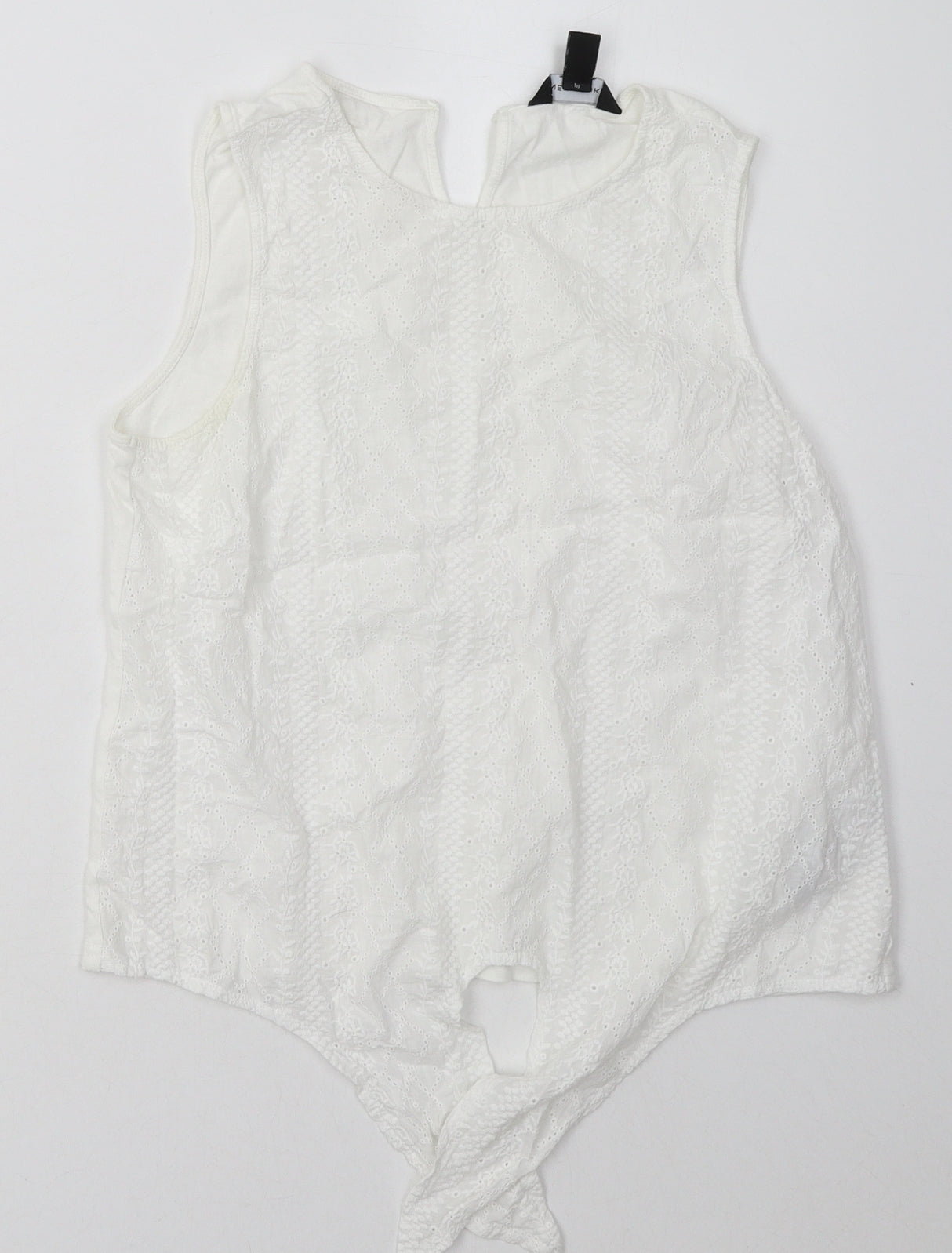 Womens UK Size 8 New Look White Basic Tank