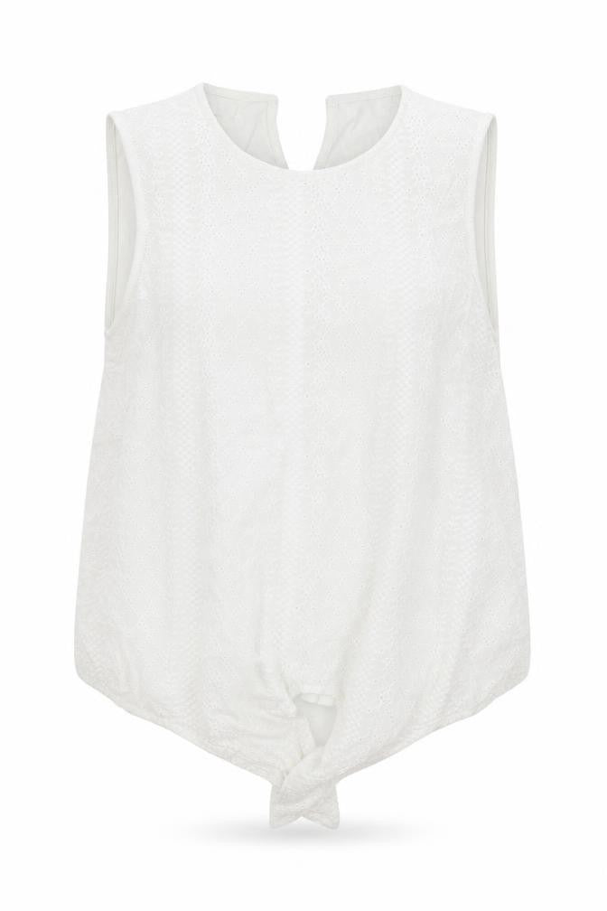 Womens UK Size 8 New Look White Basic Tank