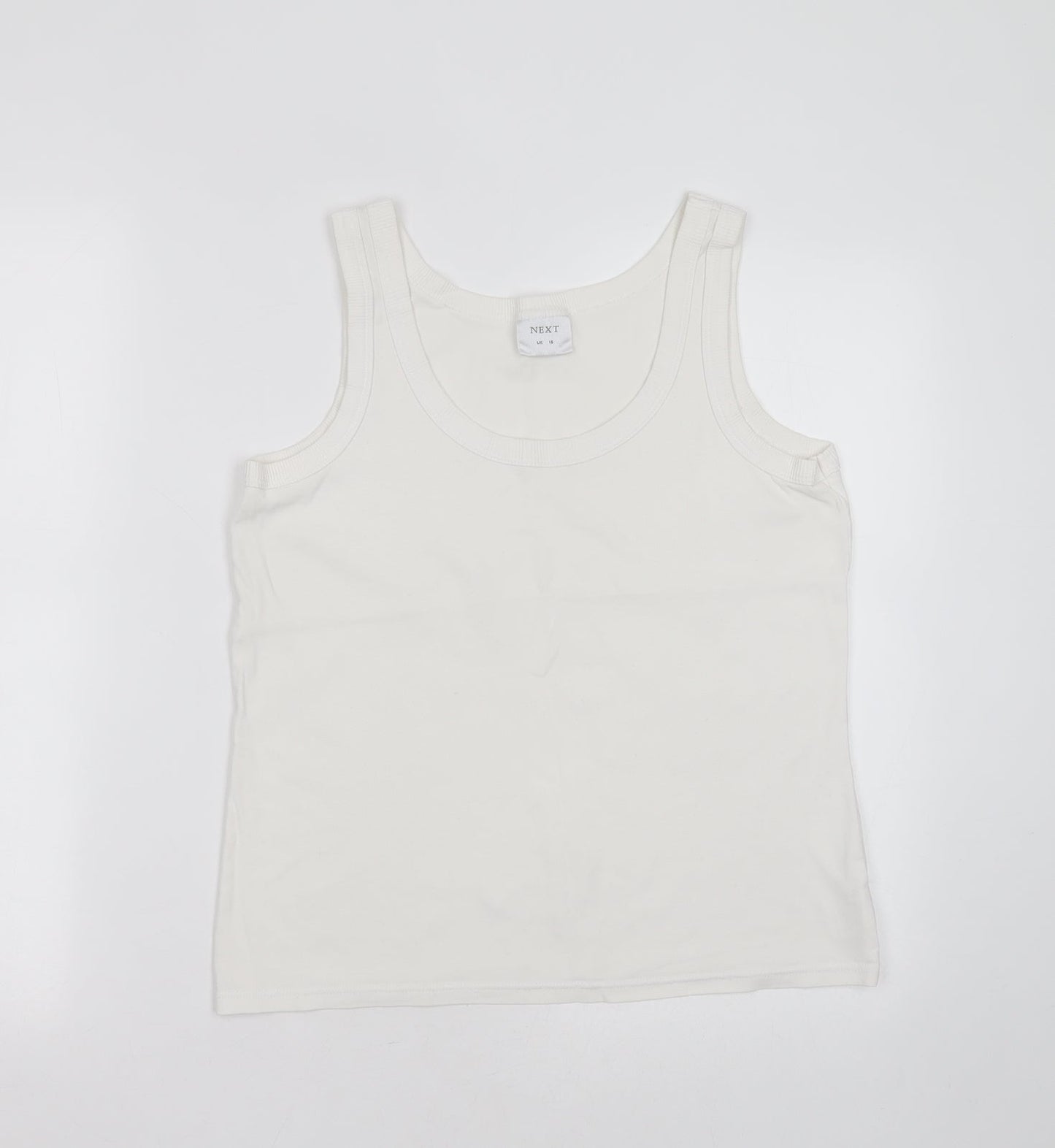 Womens UK Size 16 NEXT White Basic Tank