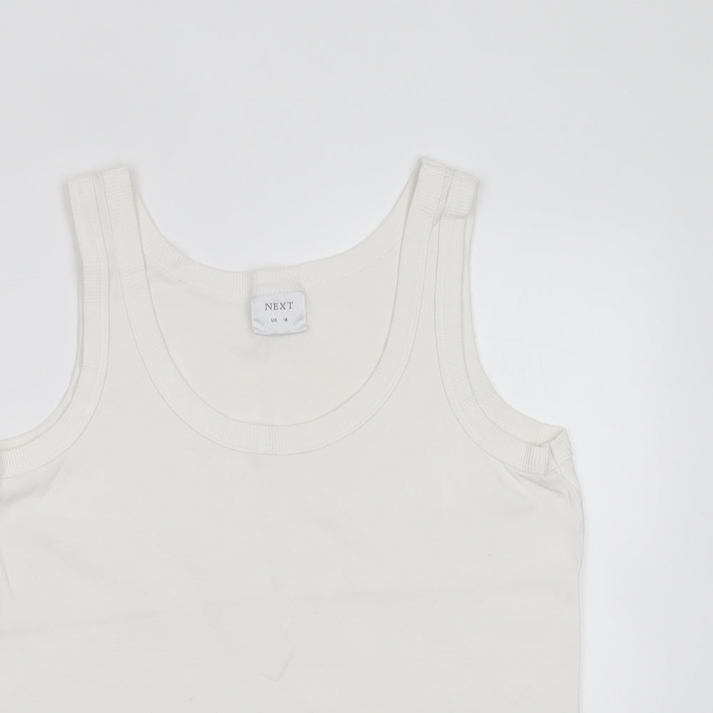 Womens UK Size 16 NEXT White Basic Tank