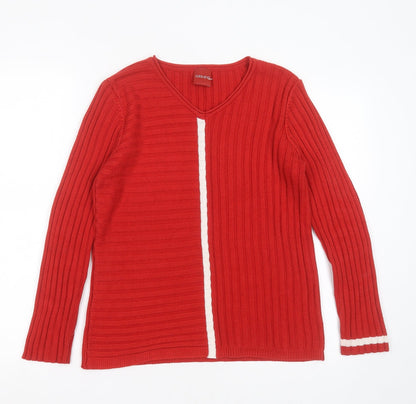 Womens UK Size 12 Olsen Red Pullover Jumper