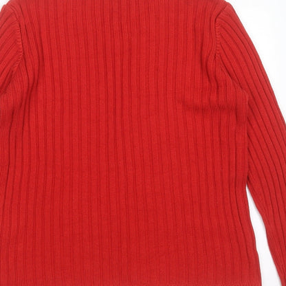 Womens UK Size 12 Olsen Red Pullover Jumper