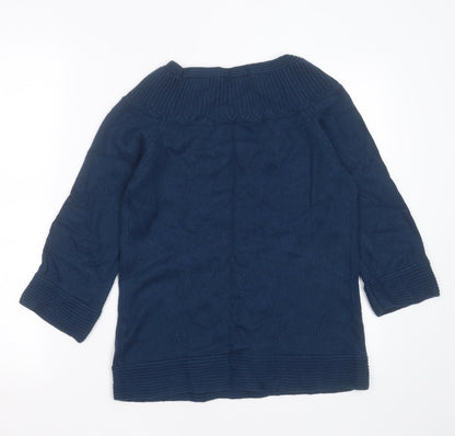 Womens UK Size 10 Marks and Spencer Blue Pullover Jumper