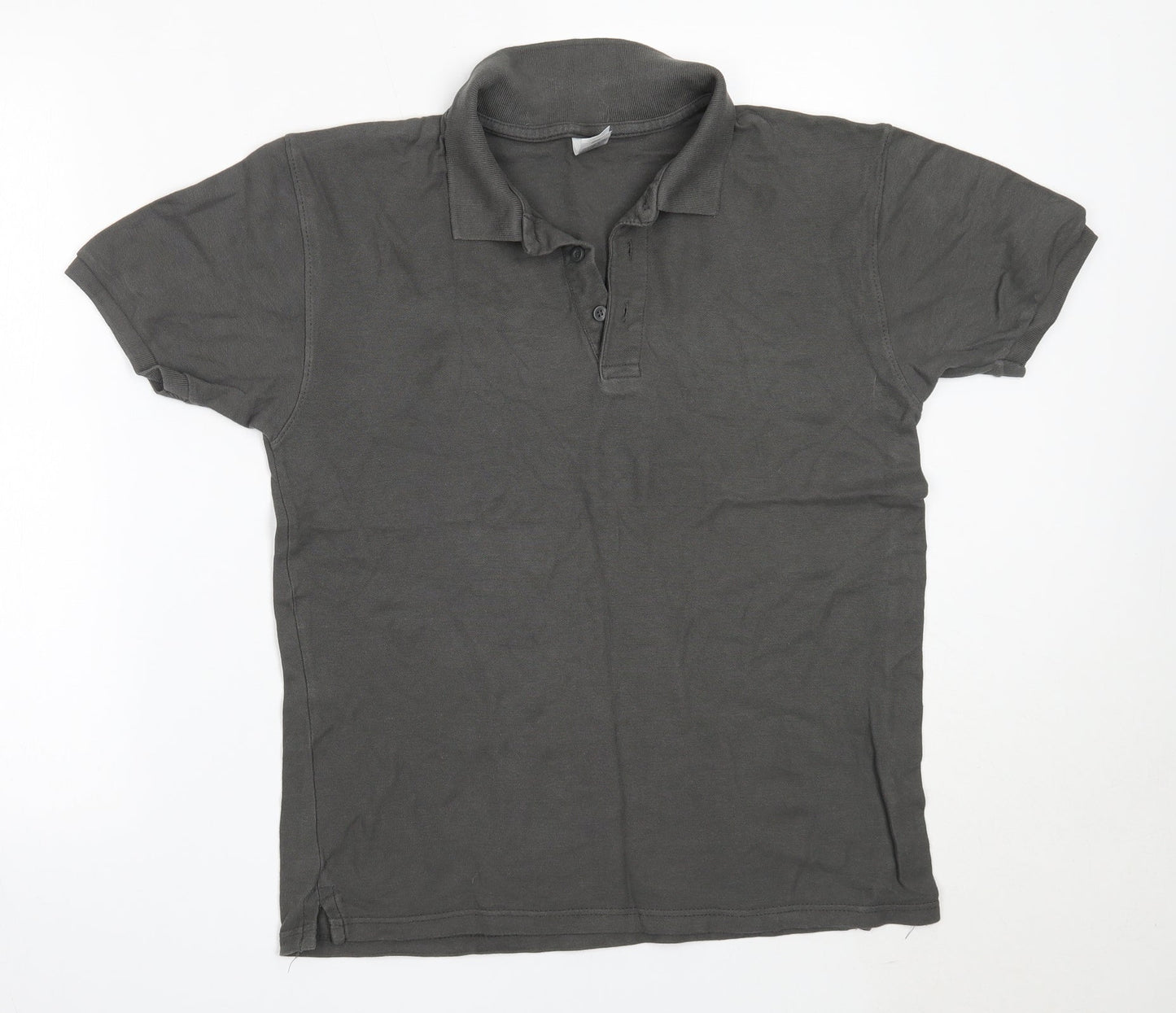 Fruit of the Loom Mens Grey  Cotton  Polo Size S Collared