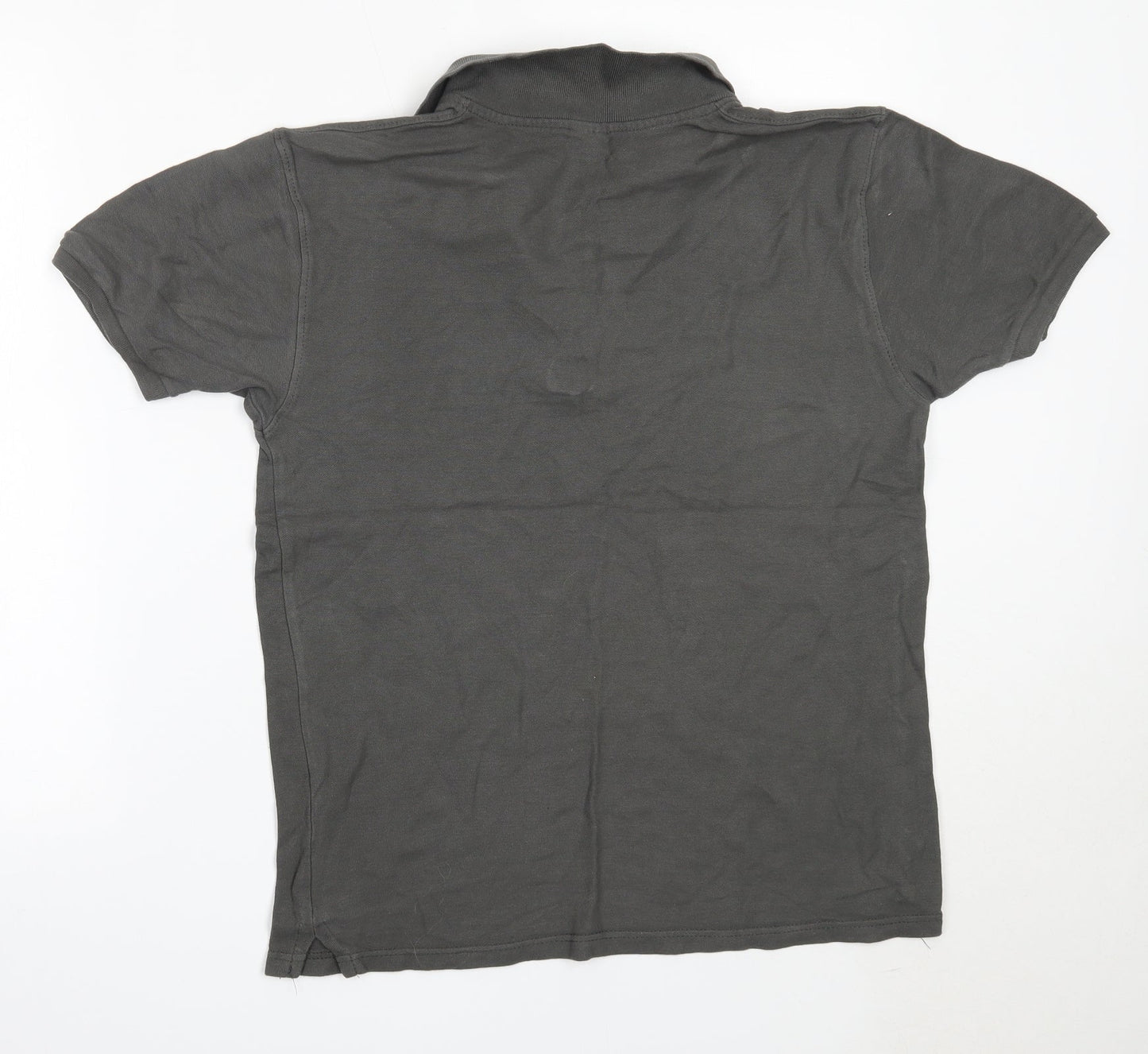 Fruit of the Loom Mens Grey  Cotton  Polo Size S Collared