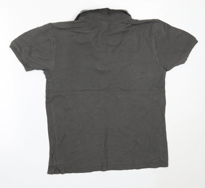 Fruit of the Loom Mens Grey  Cotton  Polo Size S Collared