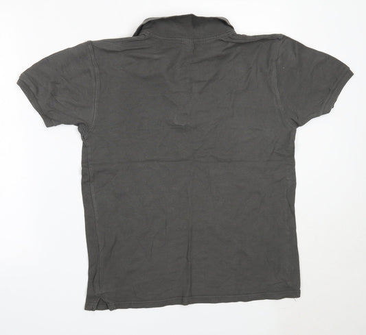 Fruit of the Loom Mens Grey  Cotton  Polo Size S Collared