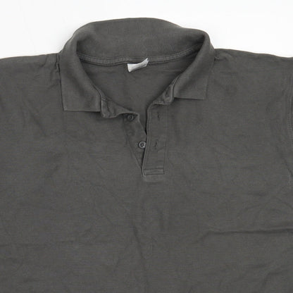 Fruit of the Loom Mens Grey  Cotton  Polo Size S Collared